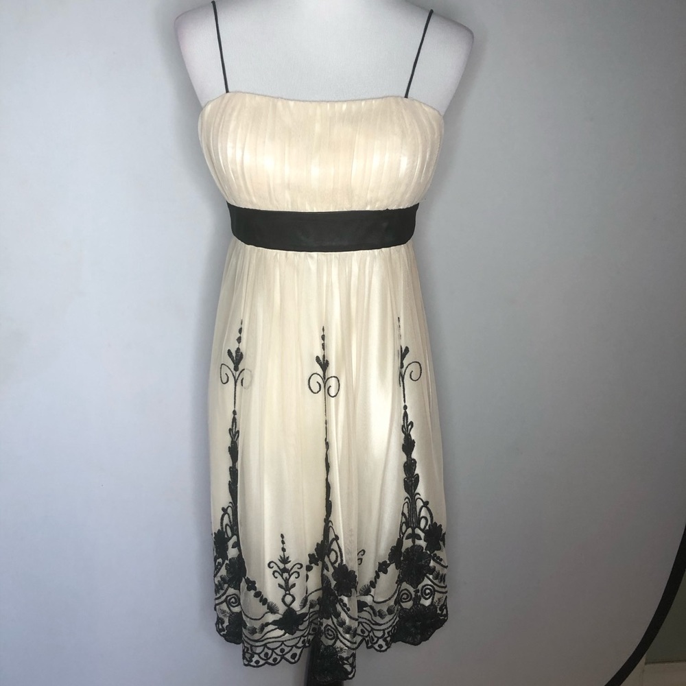 Dressbarn Collection Cream and Black Dress